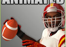 Black American Football Player Hi-poly