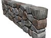 Dry stone wall 3D Model .obj .3ds .blend .skp