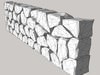 Dry stone wall 3D Model .obj .3ds .blend .skp