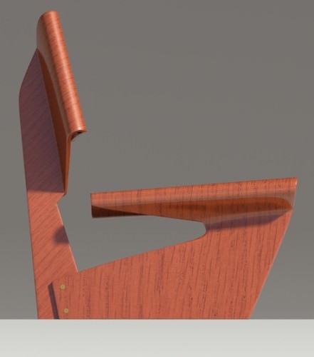 Greette jalk Style chair White Wood 3D Model .max