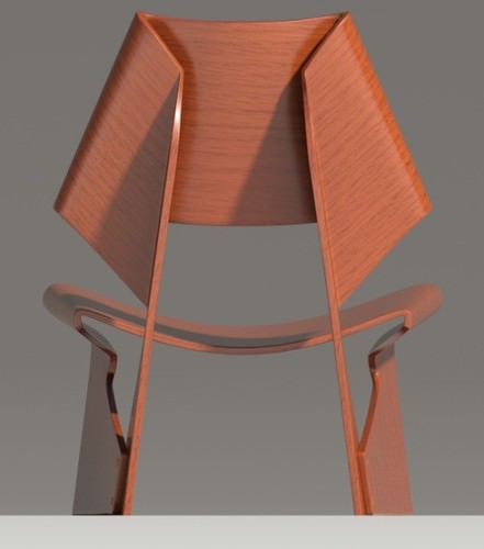 Greette jalk Style chair White Wood 3D Model .max