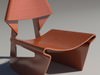 Greette jalk Style chair White Wood 3D Model