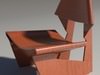 Greette jalk Style chair White Wood 3D Model .max