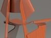 Greette jalk Style chair White Wood 3D Model .max