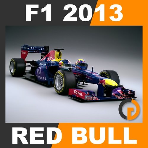 F1 2013 Red Bull RB9 - Infiniti Red Bull Racing 3D Model .max .obj .3ds .fbx .lwo .lw .lws .c4d