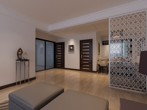 Living and Dining Room 01 3D Model .max