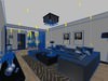 Living and Dining Room 01 3D Model .max
