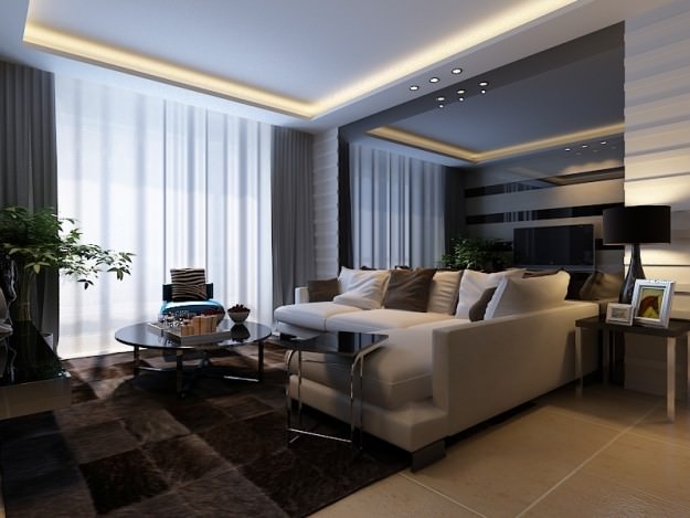 Living and Dining Room 02 3D Model .max