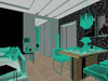 Living and Dining Room 02 3D Model .max