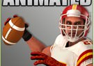 White American Football Player Hi-poly