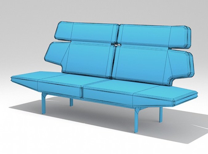 Sofa 9 3D Model .max .obj .3ds .c4d