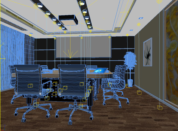 Photorealistic Conference Room 01 3D Model .max