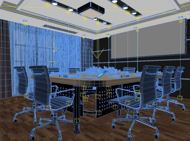 Photorealistic Conference Room 01 3D Model .max
