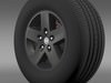 Jeep Wrangler Rubicon black wheel 3D Model