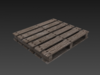 Low poly Weathered wooden pallet 3D Model