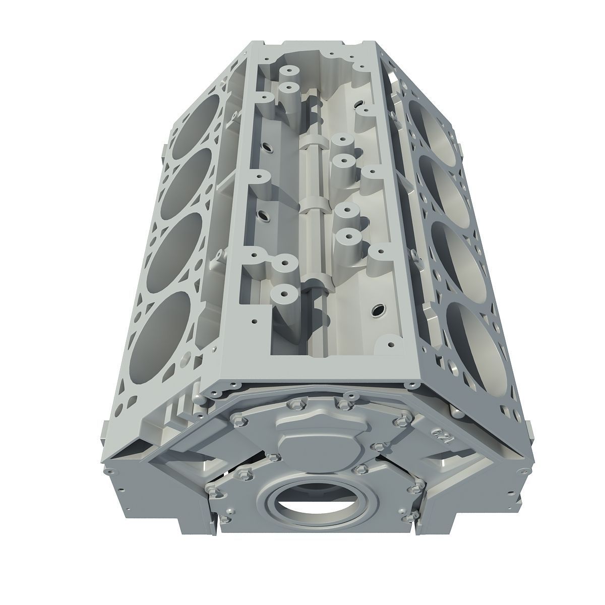 V8 Engine Block 3D Model .max .obj .3ds .fbx .lwo .lw .lws .hrc .xsi