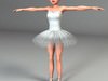 Toon Ballerina 3D Model