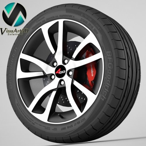 Wheel 4go YQ13 3D Model .max .obj .3ds .fbx