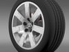 VW Polo Blue UK 2010 wheel 3D Model