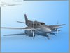 Beechcraft E90 King Air FBase Model 3D Model