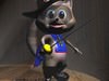 Racoon Musketeer Cartoon Character Rigged