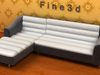 Corner Sofa with Chaise 046 3D Model