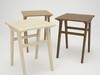Wooden stool chair 3D Model