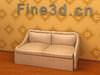 Sofa Couch Contemporary Style 09om 034b 3D Model