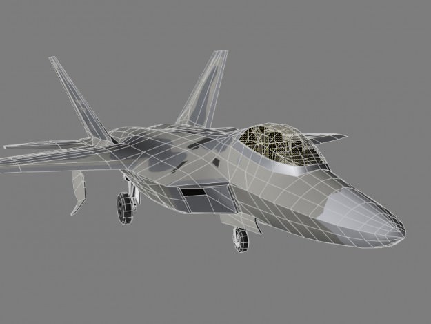 F-22 Raptor US Stealth Fighter Plane Game Ready 3D Model .max .obj .fbx