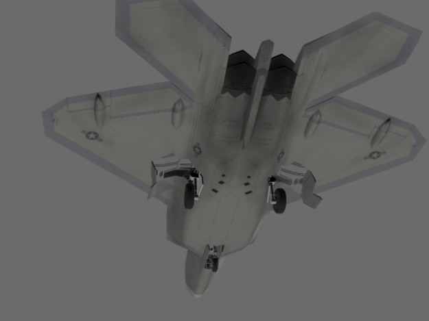 F-22 Raptor US Stealth Fighter Plane Game Ready 3D Model .max .obj .fbx