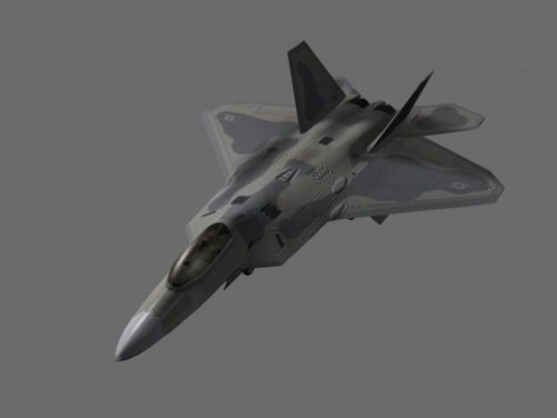 F-22 Raptor US Stealth Fighter Plane Game Ready 3D Model .max .obj .fbx