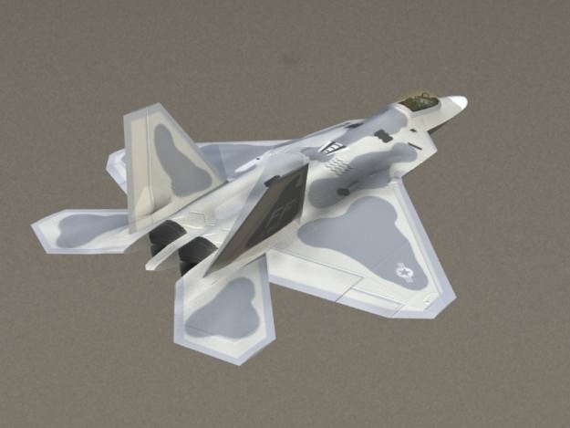 F-22 Raptor US Stealth Fighter Plane Game Ready 3D Model .max .obj .fbx