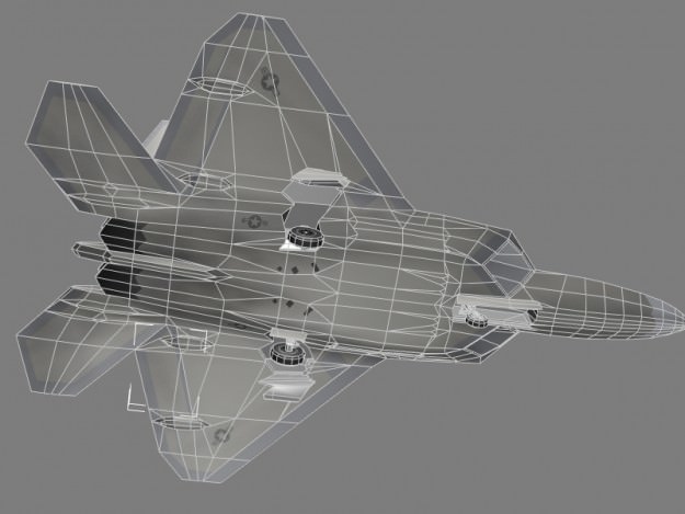 F-22 Raptor US Stealth Fighter Plane Game Ready 3D Model .max .obj .fbx