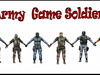 Game Soldier Set 3D Model