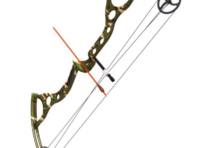 Compound Bow 3D Model .3ds .lwo .lw .lws