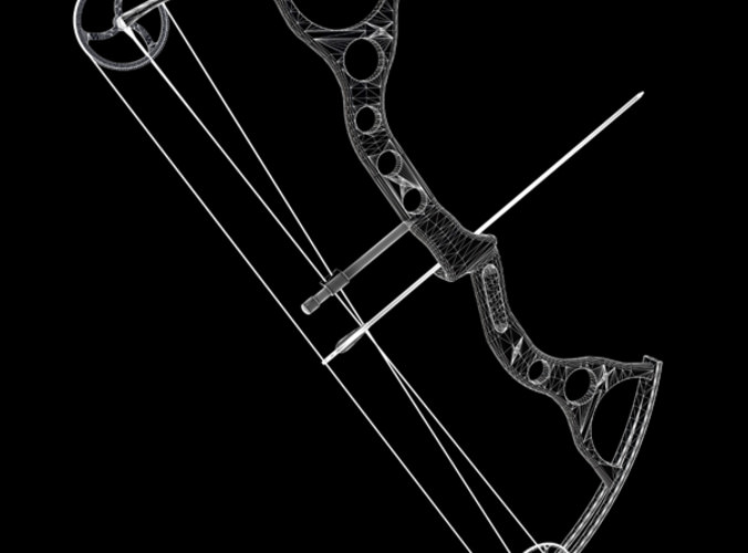 Compound Bow 3D Model .3ds .lwo .lw .lws