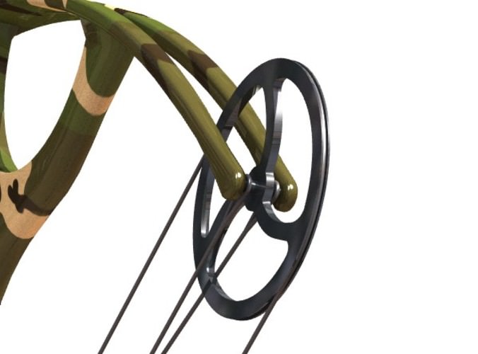 Compound Bow 3D Model .3ds .lwo .lw .lws