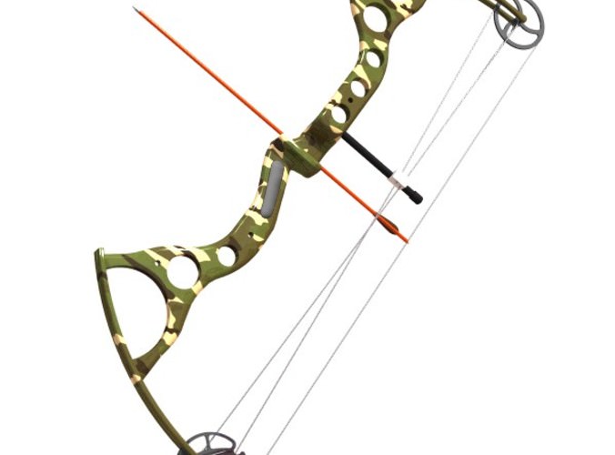 Compound Bow 3D Model .3ds .lwo .lw .lws