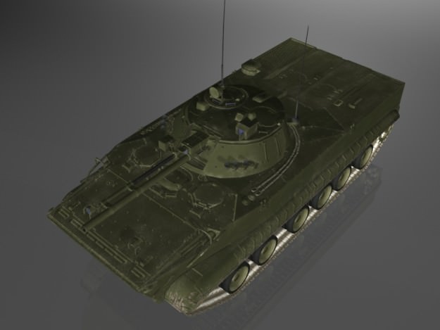 BMP-3 Russian Army IFV game ready model 3D Model .max .obj .3ds .fbx
