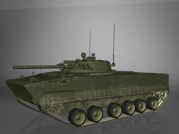 BMP-3 Russian Army IFV game ready model 3D Model .max .obj .3ds .fbx