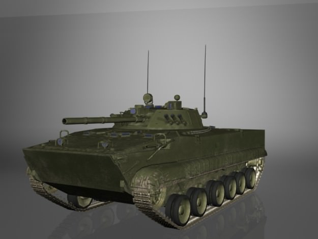 BMP-3 Russian Army IFV game ready model 3D Model .max .obj .3ds .fbx