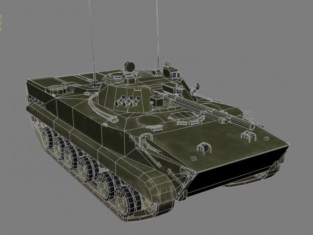 BMP-3 Russian Army IFV game ready model 3D Model .max .obj .3ds .fbx