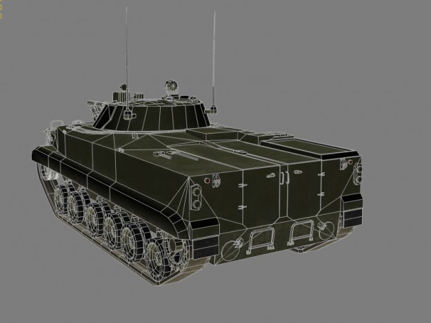 BMP-3 Russian Army IFV game ready model 3D Model .max .obj .3ds .fbx