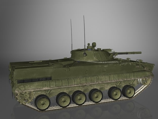 BMP-3 Russian Army IFV game ready model 3D Model .max .obj .3ds .fbx