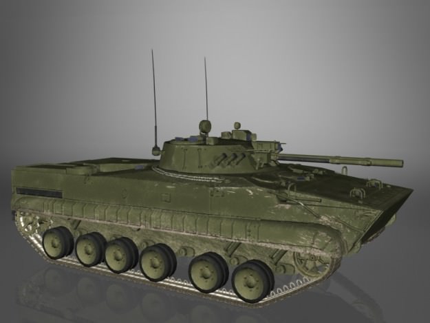 BMP-3 Russian Army IFV game ready model 3D Model .max .obj .3ds .fbx