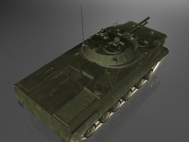 BMP-3 Russian Army IFV game ready model 3D Model .max .obj .3ds .fbx