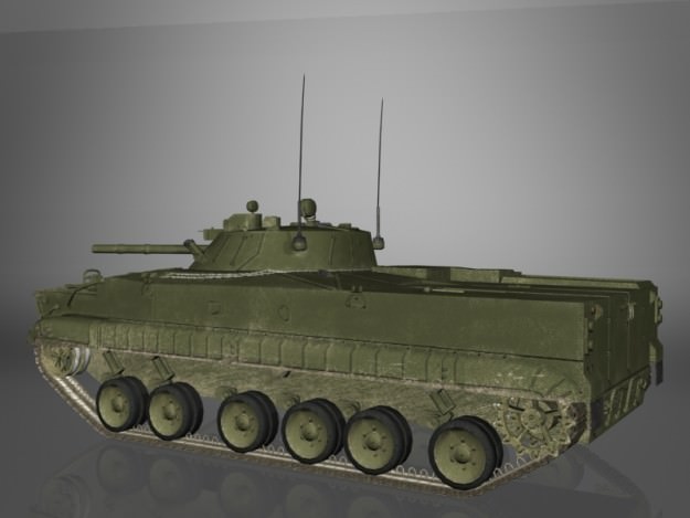 BMP-3 Russian Army IFV game ready model 3D Model .max .obj .3ds .fbx