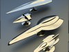 Set of Metal Ships