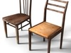 Old Low Poly Chairs 3D Model