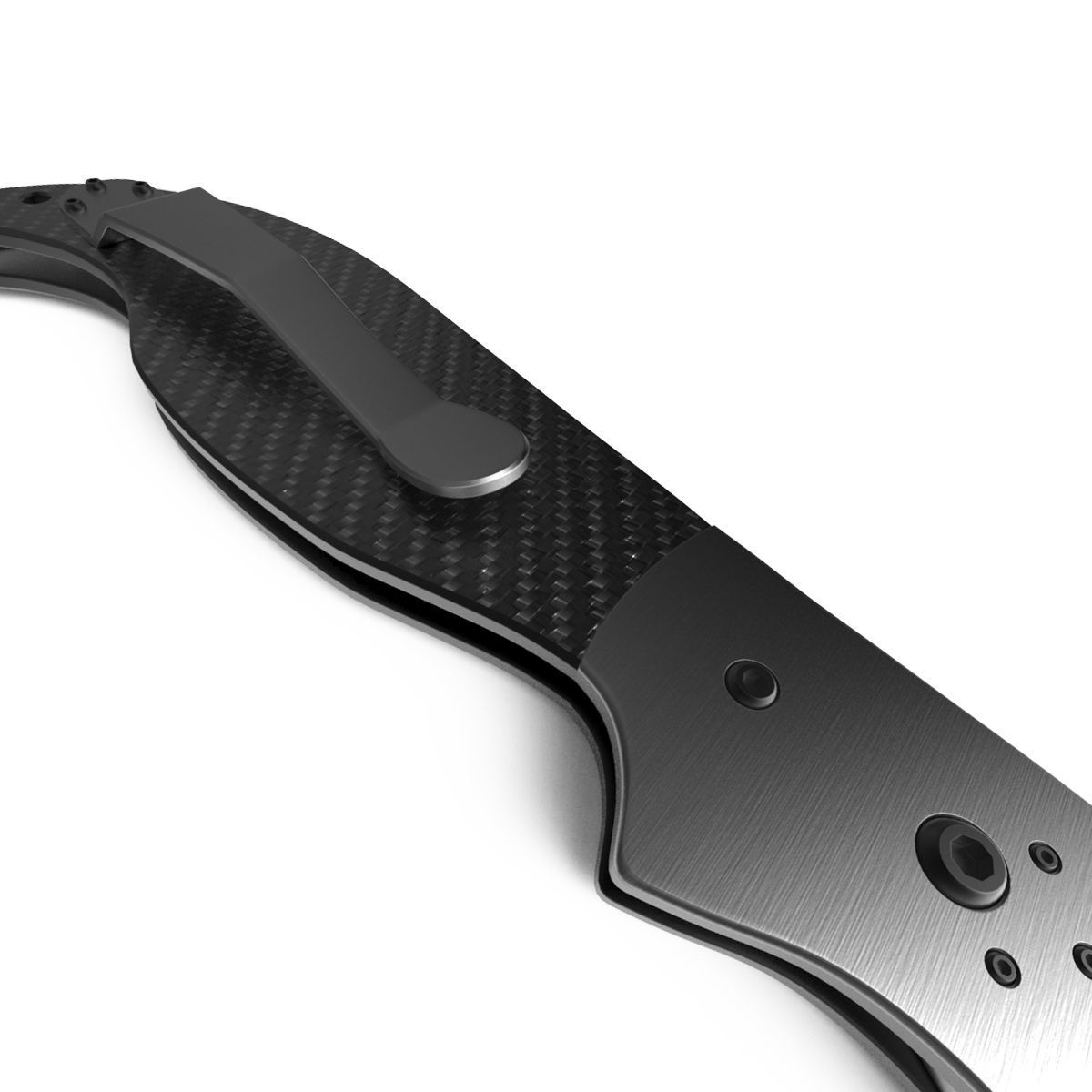 Folding Pocket Knife Spyderco 3D Model .obj .fbx .ma .mb